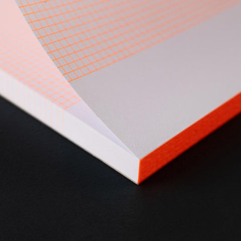 Fluo Orange A6 Grid Notepad