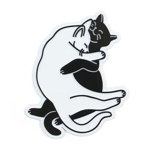 Snuggle Cats Retro Magnet