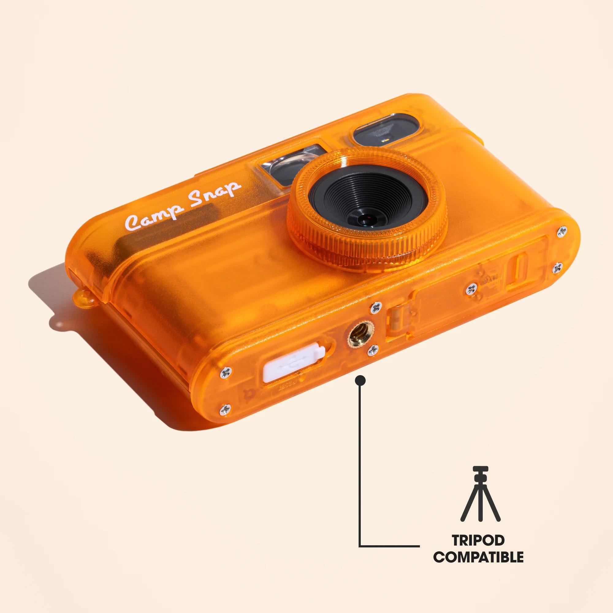 Camp Snap 2 Screen-Free Digital Camera, Tangerine Drift – Zakka Joy