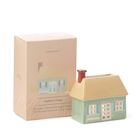 English Cottage Incense + Tea Light Holder