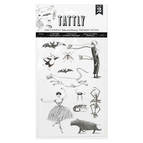 Gorey’s Creatures + Figures Tattoo Sheets