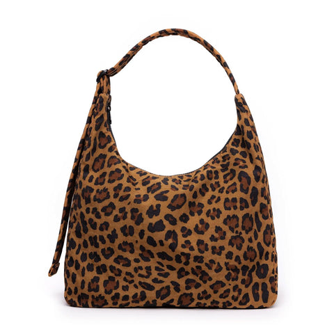 Nylon Shoulder Bag, Leopard