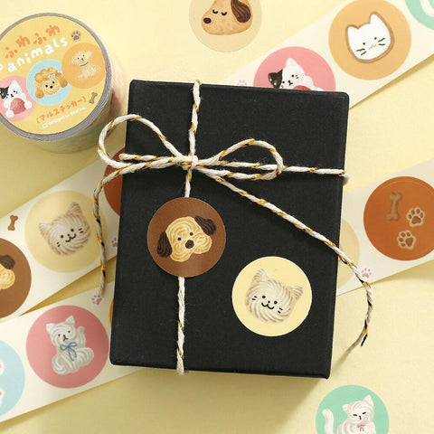 Fluffy Animals Washi Sticker Roll