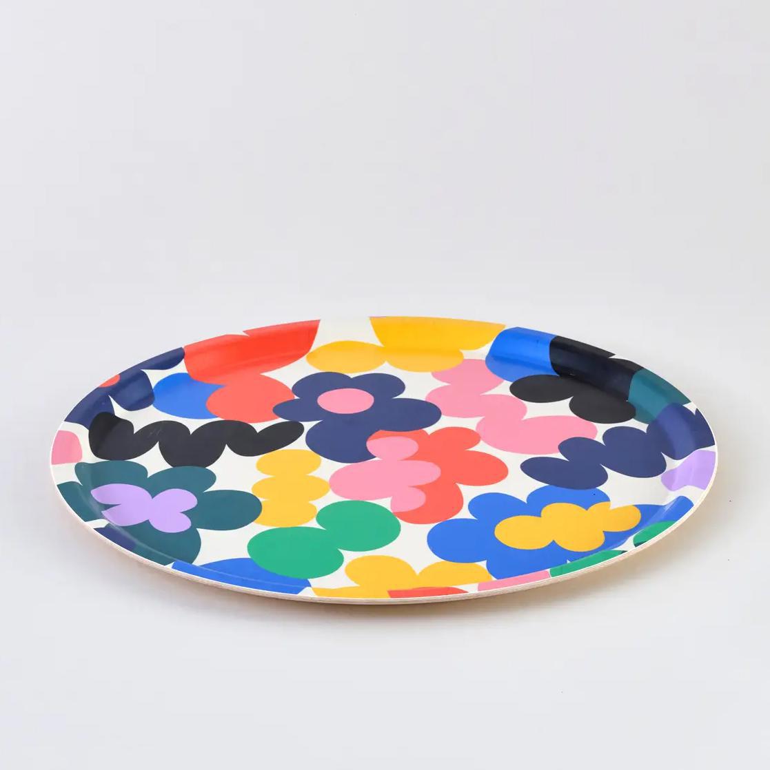 Floral Burst Round Serving Tray - Thumbnail 2