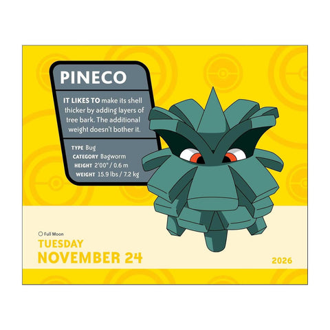 Pokémon 2026 Day-to-Day Calendar