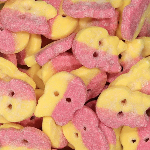 BUBS Lemon Raspberry Skalle Sour Gummy Candy