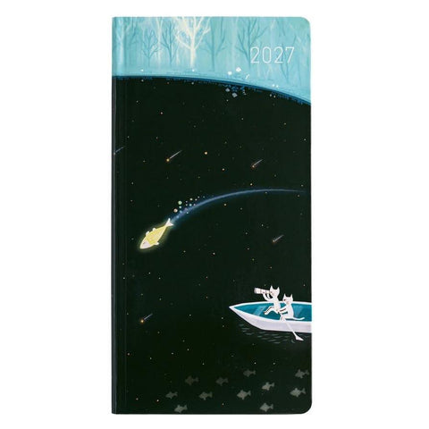 Hobonichi Techo Weeks 2027 Planner, Meteor Shower in the Light Blue Forest