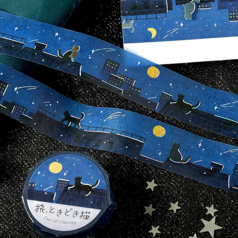 Late Night Cats Washi Tape