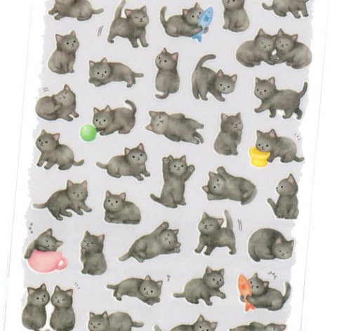 Grey Cats Sticker Sheet