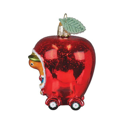Lowly Worm Apple Car Ornament