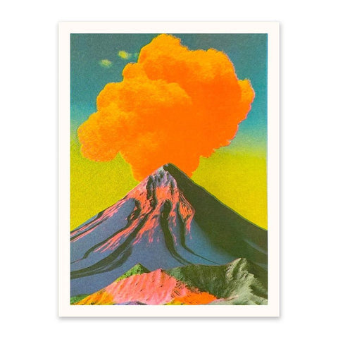 Neon Volcanoes Print