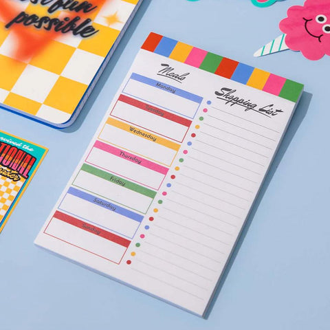 Colorblock Magnetic Shopping List