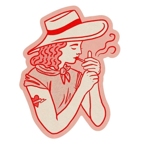 Smokin' Cowgirl Sticker