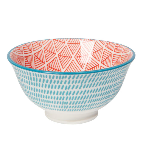 Blue + Red Dash Bowl, 3.5"