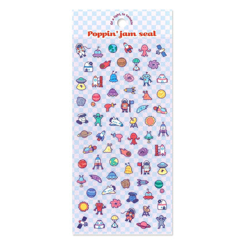 Poppin' Jam Sticker Sheet, Planet