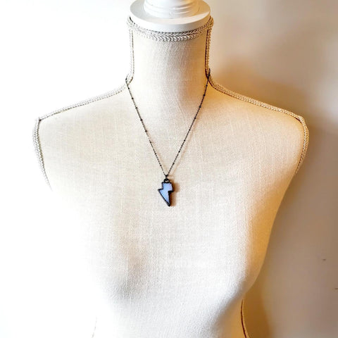 Opalite Lightning Bolt Necklace