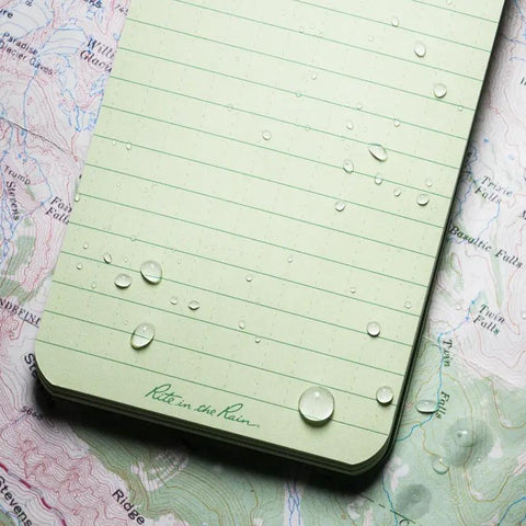 All-Weather Top Spiral Memo Pad, Green