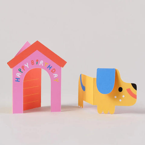 Dog in House Card