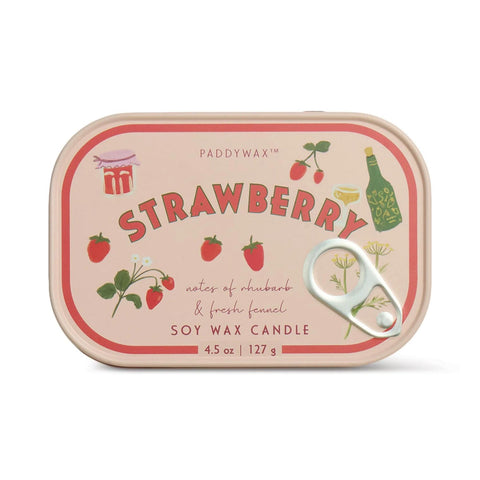 Strawberry Bistro Tin Candle
