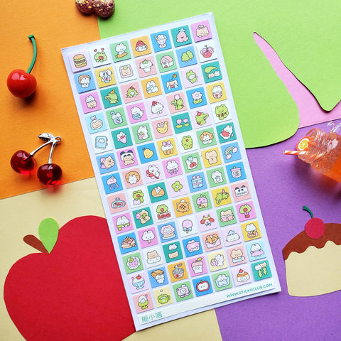 Kawaii Squared Sticker Sheet