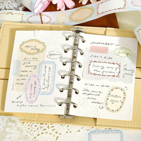 Flower Frame Washi Sticker Roll