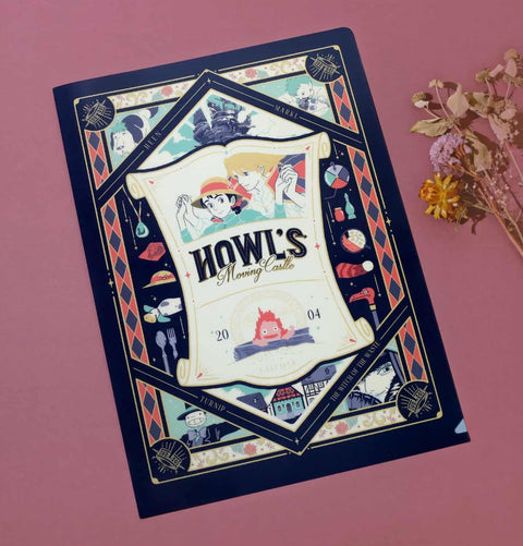 Howl's Moving Castle Retro Frame A4 Document Folder