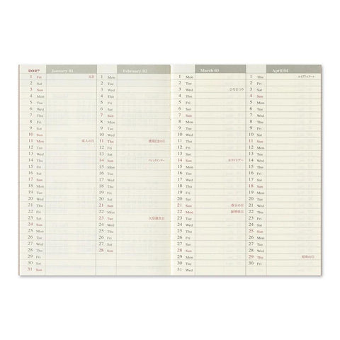 TRAVELER'S notebook, Passport Size, 2027 Weekly