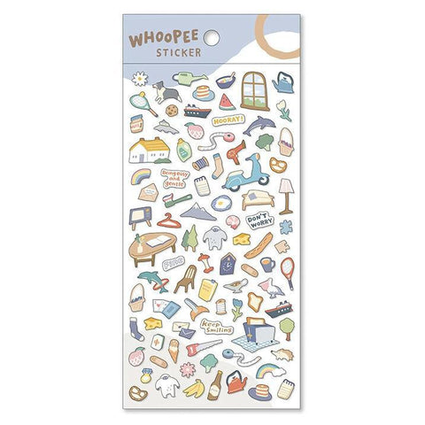 Whoopee Sticker Sheet, Blue
