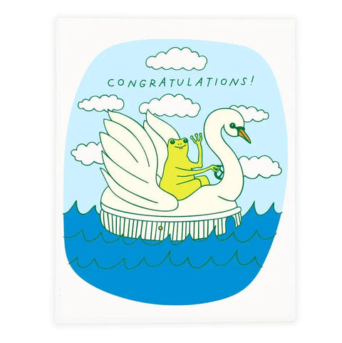 Swan Froggy Congrats Card