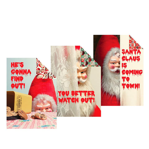 Creepy Santa Mixed Gift Wrap Sheets