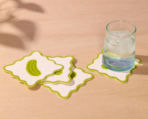Dill Pickle Coasters Set