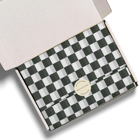 Black Checkers Tissue Paper