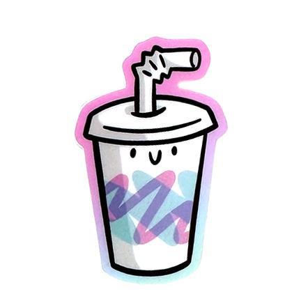 90s Cup Mini Sticker