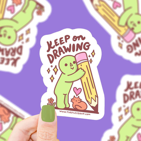 Keep on Drawing Sticker