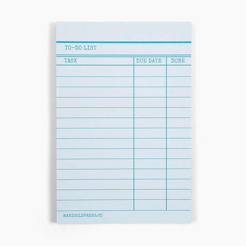Library Card To-Do List Notepads