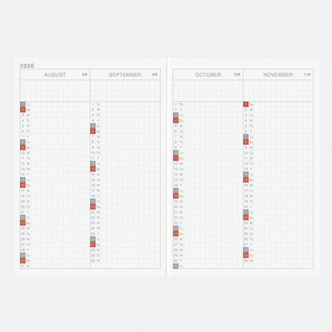 Hobonichi Techo 2026 Original Book, A6