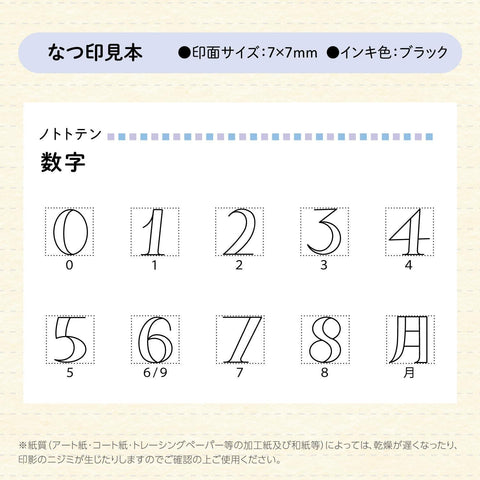 Nototo 10 Mini Stamp Set, Number
