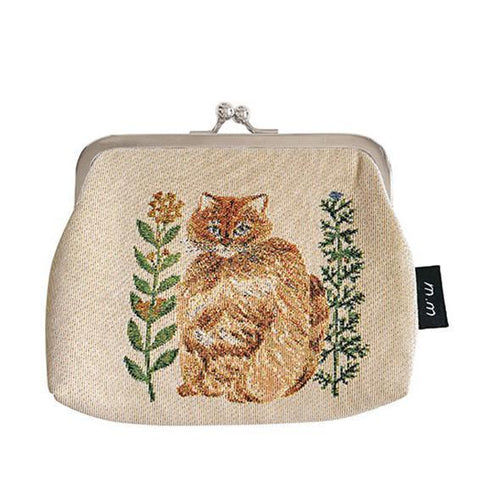 Bushy Cat Clasp Pouch