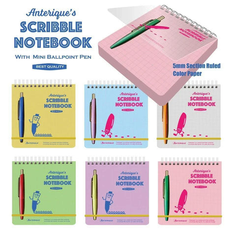 Square Scribble Notepad + Mini Pen Sets