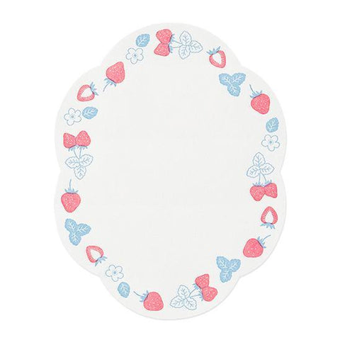 Die Cut Letterpress Stationery Set, Strawberry