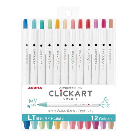 CLiCKART Marker Pen Set, Light Colors