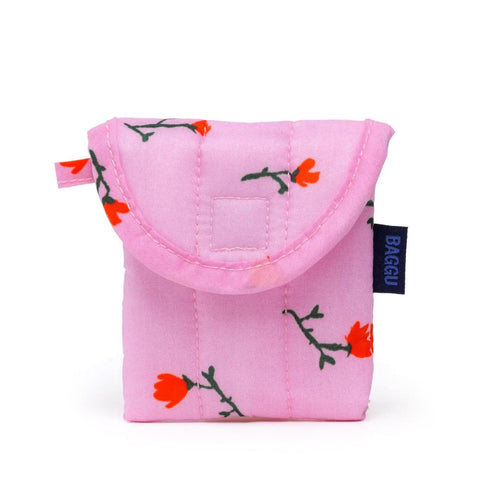 Puffy Earbuds Case: Painted Wildflower
