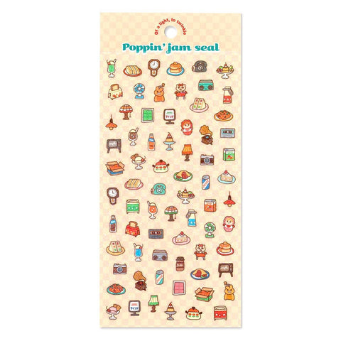 Poppin' Jam Sticker Sheet, Retro