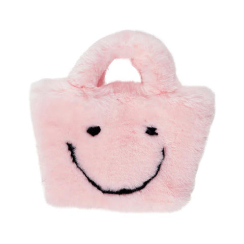 Fuzzy Smiley Face Purses
