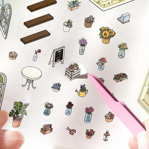 Florist Isometric Sticker Scene