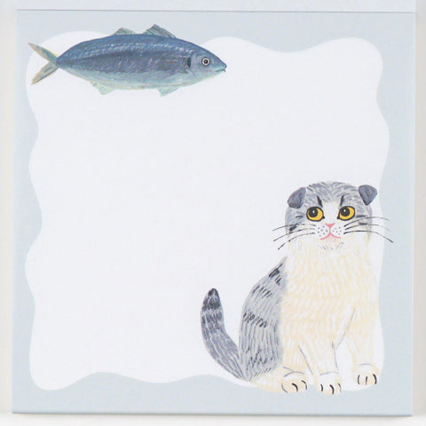 Sodeyama Kahoko Cats Memo Pad, Green