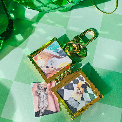 Ravioli Locket Keychain