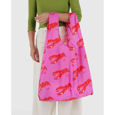 Big Reusable Tote: Pink Lobster