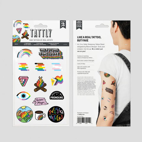 Inclusive Pride Tattoo Sheets
