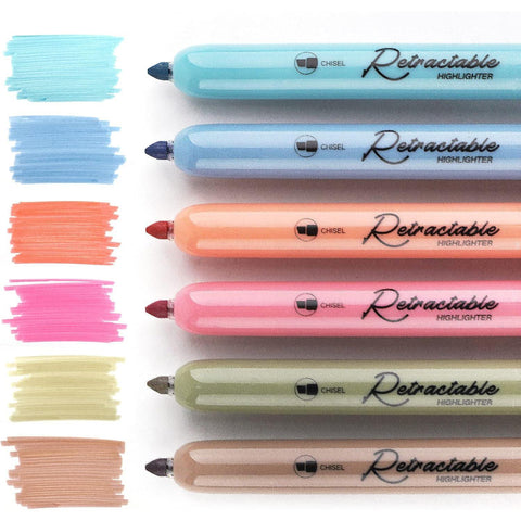 Retractable Highlighter Set, Vintage